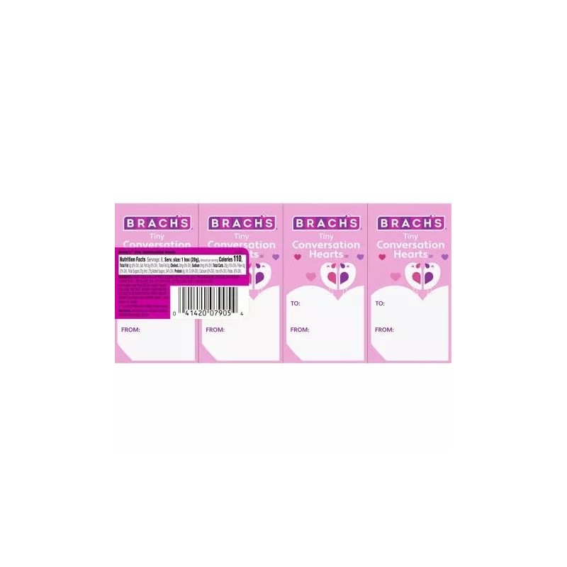Brach's Tiny Conversation Hearts "To/From" Boxes, 1.0oz, Valentine's Candy, 4