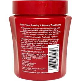 CONNOISSEURS Jewelry Cleaner Solution Safely Clean All Jewelry Gold Silver Diamonds Stones