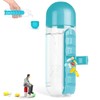 Cookawa Portable Pill Box Water Cup,2 in 1 Water Bottle