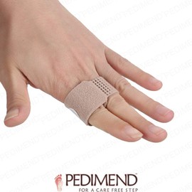 PEDIMEND Broken Hammer Toe Straightener (2PCS) – Toe Valgus Bandage - Anti-Slip Brace Cushioned Corrector for Crooked Hammer Toe Separator Wrap - For Men & Women