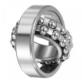 sourcing map 1206 Self-Aligning Ball Bearings 30mm Bore 62mm OD 16mm Thickness Double Row Open Type Chrome Steel