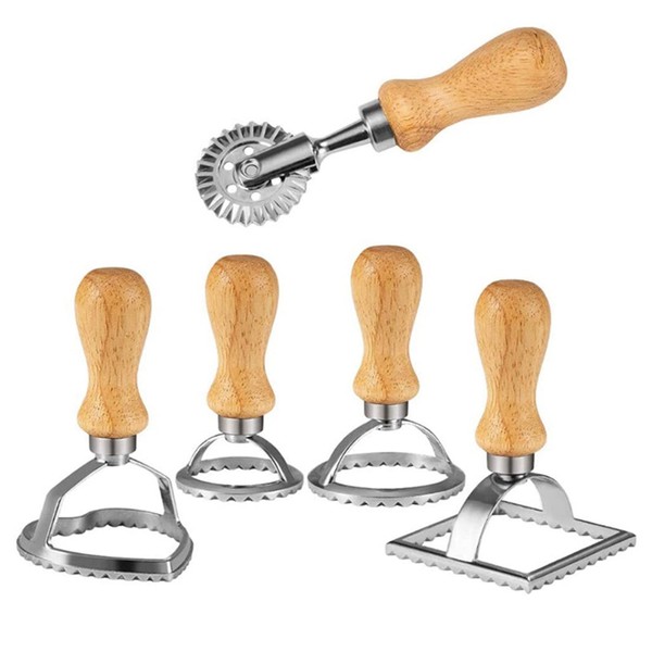 Ravioli Cookie Cutter, Set of 5, Dough Wheel, Ravioli Cutter,