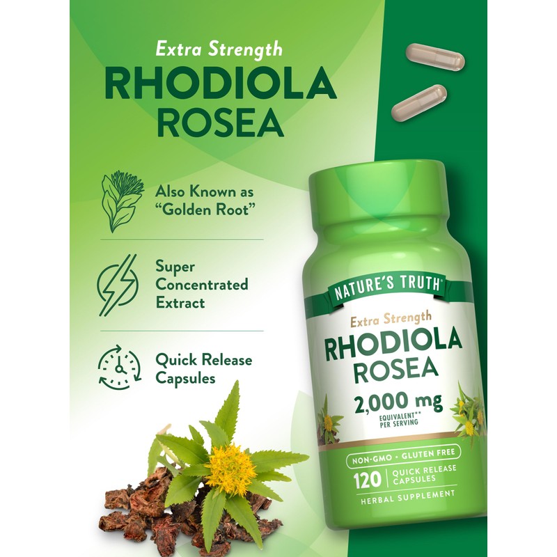 Nature's Truth Rhodiola Rosea | 2000mg | 120 Capsules |