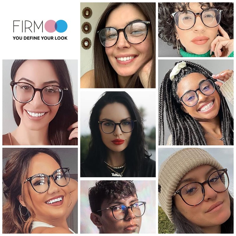 Firmoo Blue Light Filter Computer Glasses Without Visibility for Women/Men,
