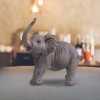 6"H Wildlife Elephant with Trunk Up Figurine Ornament Home Decor Unique Gift
