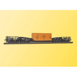 H0 Low level platform rail car Uaais 819 with wooden crate