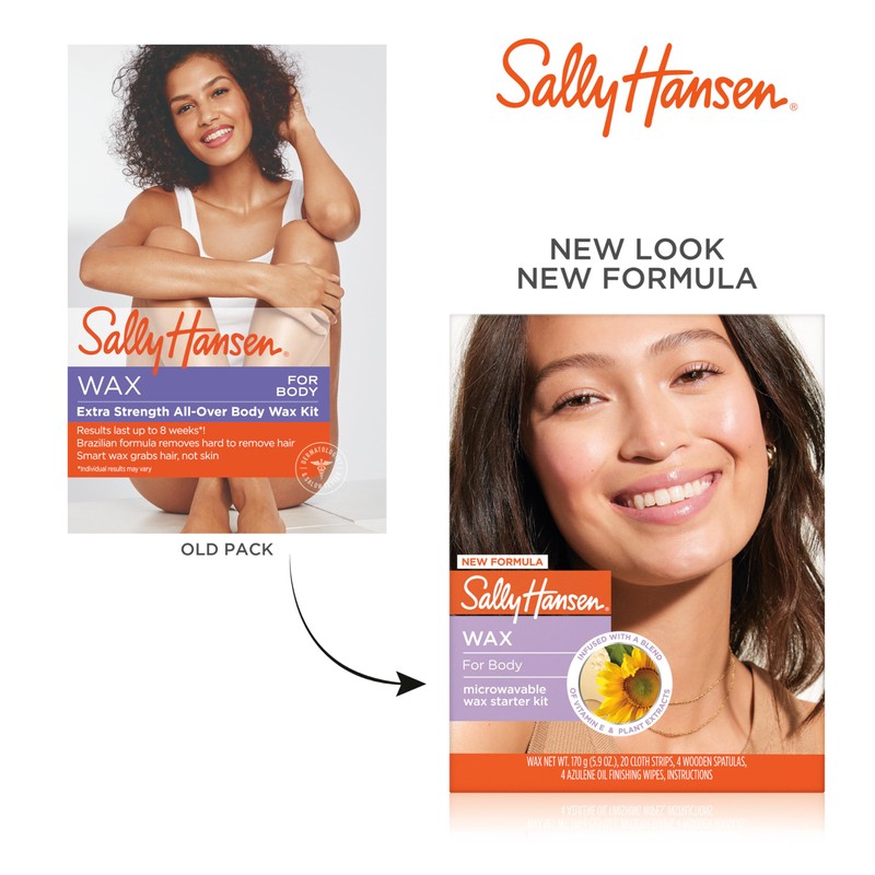 Sally Hansen Microwavable Wax Starter Kit for Body Legs, Underarms
