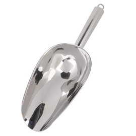 Metal Ice Scoop 18 oz Stainless Steel Ice Scooper for Ice Maker Kitchen Freezer Bar Wedding Party Small Scoops for Pet Animal Dog Food Candy Scoop Beach Shovel(Silver)