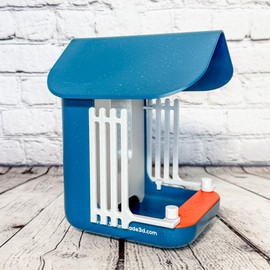 Fence Rails (Pair) for Bird Buddy (Tall, Half Fence, Rock White)