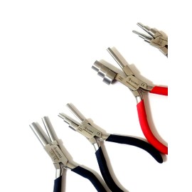 German Heavy Duty Set of 4-Bail making pliers wire bending pliers - Bail Making Pliers Wire Looping Forming Pliers with Non-slip Comfort Grip Handle -Bail Making Pliers Jewelry Bail Pliers