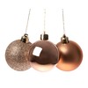 Christmas Tree Decoration 24 Pack 60mm Shatterproof Baubles - Rose