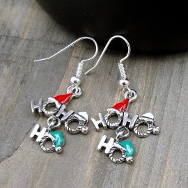 Unbranded Ho Ho Ho Earrings - Christmas Dangle Drop Earrings on French Hook Ear Wires