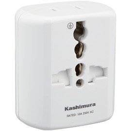 Kashimura NTI-164 Overseas Conversion Plug, 2 Outlets, Worldwide Compatible, Power Plug, A/B/C/O/SE/BF, B3/O2