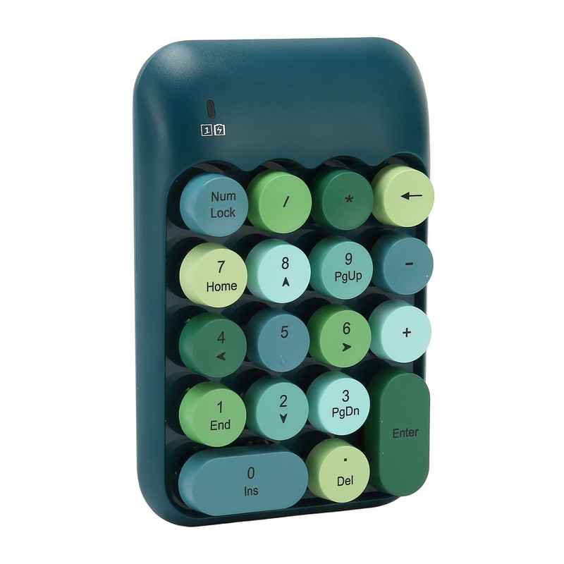 2.4GHz Wireless Numeric Keypad 18 Keys Retro Color Round Keycaps