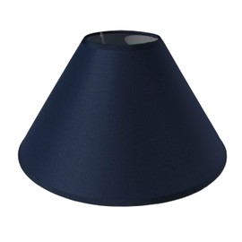 Traditional Plain Cotton Coolie Lampshade - for Table Lamps or Ceiling - Cylinder Pendant with Reducer - 10" / 25cm - Primrose Yellow, Navy, Sage Green, Raspberry Red, Cream, White or Grey (Navy Blue)