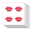 Red Lips Stickers 1in for Scrapbooking, Arts, Craft, Kids DIY,
