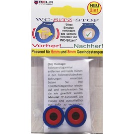 Rela Innovativ Rela Innovativ Toilettensitz-Stoppeins?tze, um ein Verrutschen des Toilettensitzes um 6 mm bis 8 mm zu verhindern, Mehrfarbig