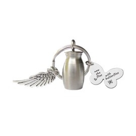 liduola Small Cremation Urn Keepsake Keychain for Ashes Mini Memorial Urn Butterfly Key Chain for Ashes Remembrance Gift for Loss of a Loved One