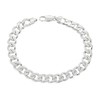 Treasure Bay Mens Solid 925 Sterling Silver Curb Chain Bracelet