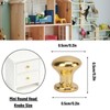 8Pcs 1:12 Scale Miniature Round Head Knobs, Metal Dollhouse Door