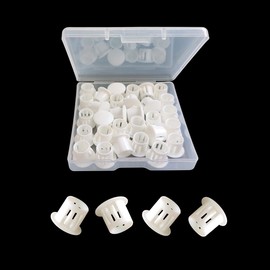 ZYYC 30 Pcs White Hole Plugs 10mm (3/8 inches ) White Plastic Hole Plugs White Plastic Plugs for Holes Hardware Plugs Cabinet Hole Plugs Screw Hole Plugs Plastic Plugs for Holes (White)