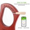 BGMUSER Lyre Harp 7 Strings with Bag,Tuning Wrench,Metal Strings, Mahogany