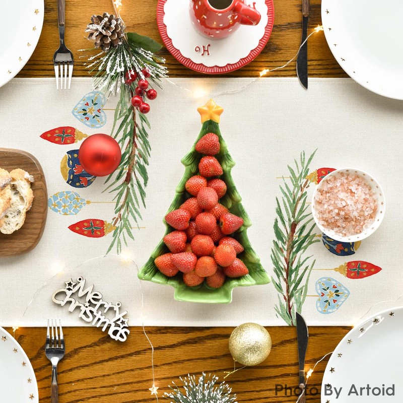 Artoid Mode Nutcracker Merry Christmas Table Runner, Seasonal Winter Kitchen
