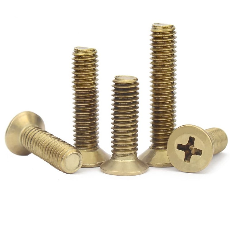 CONPHERON Brass Phillips Countersunk Screws Flat Head Machine Screws M5
