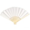 Kyoetsu Hand Fan, White, Plain, For Congratulations & Condolences, Japanese