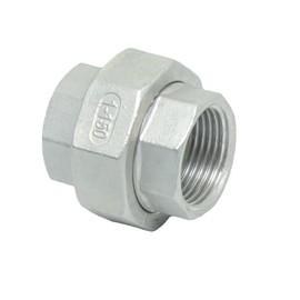 CDQBWKJGFJ 1 Piece Cast Pipe Fittings Threaded Union - 1" NPT Female Fitting Stainless Steel 304, Class 150