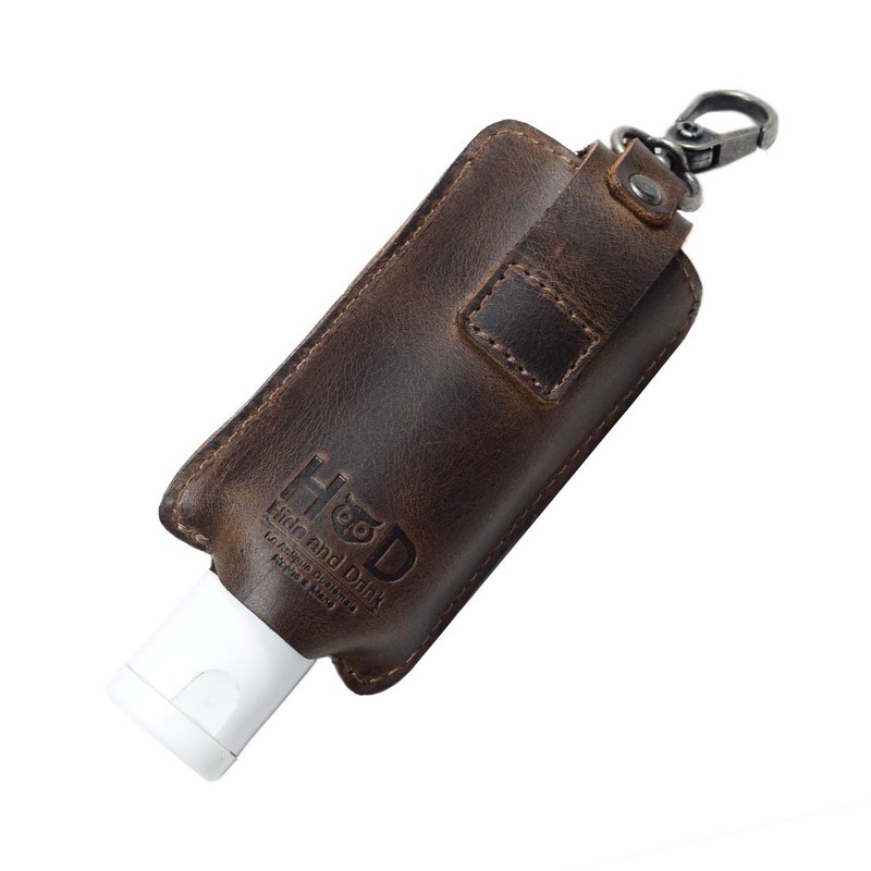 Hide & Drink, Hand Sanitizer Holder Handmade from Full Grain