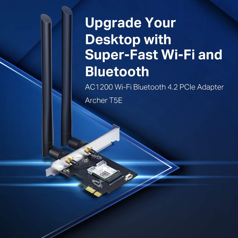 TP-LINK Archer T5E AC1200 Wi-Fi Bluetooth 4.2 PCI Express Adapter