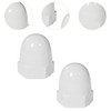 2-Pack White Ceramic Toilet Bolt Covers - Elegant Bathroom Accessories,