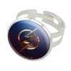 The Flash Movie Logo Silver Plated Adjustable Novelty Ring