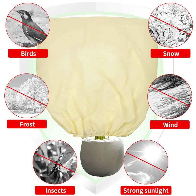 TCBWFY 95x80 Inch Huge Plant Covers Freeze Protection Frost Cloth