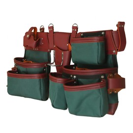 Nylon and Leather Tool Belt Set, Tool Bags/Pouches for Carpenter, Construction, Framers