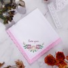 HOULIFE Ladies Handkerchiefs with Lace, Soft Cotton White Handkerchiefs with