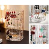 ROWNYEON Rotating Jewellery Organiser Jewellery Stand Acrylic 360°Rotating Display Earring