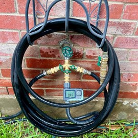 STYDDI Full Flow 3-Way Garden Hose Splitter, Solid Brass High Volume 3 Way Hose Splitter Valve with Metal Handle, Heavy Duty High Flow Spigot Splitter with Shut off Valve, 3/4 Inch Garden Tap Splitter