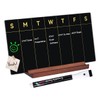 TORASO Desktop Glass Weekly Whiteboard, Dry Erase Calendar with Detachalble