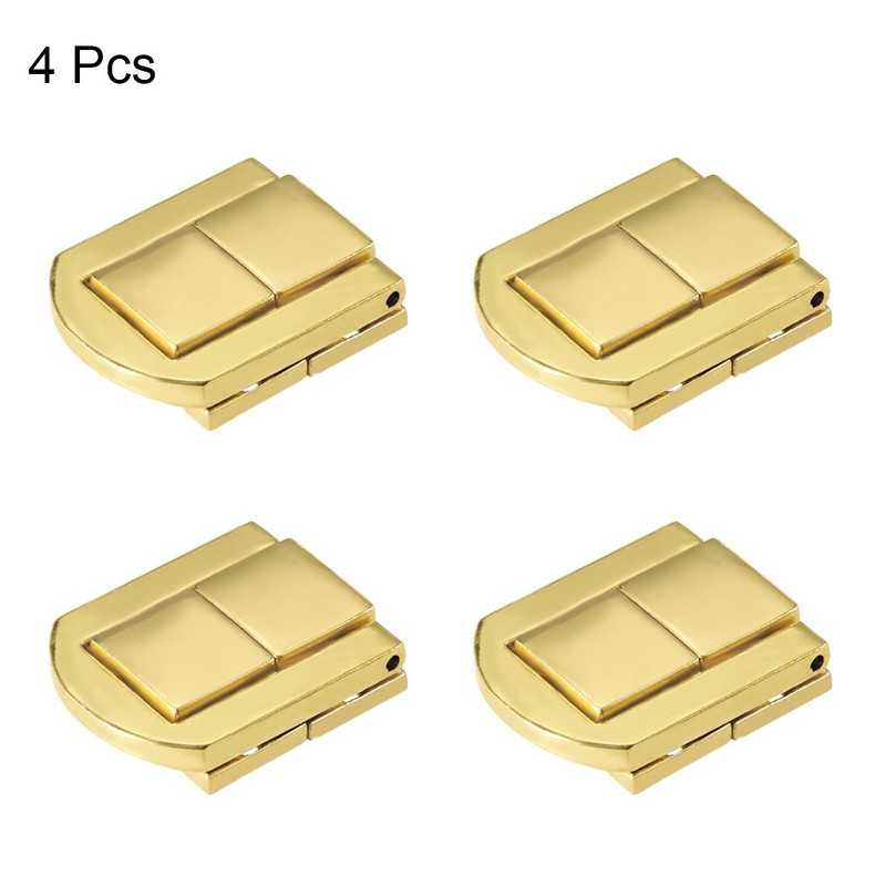 sourcing map Set of 4 Toggle Lock 31 mm Gold