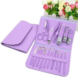 ARAA PAVA 16 in 1 Manicure Set- Professional Manicure Kit Pedicure Kit For Women Men, Stainless Steel Nail Clippers Tools Set For Household, Facial Nail Care Kit with Travel Case (Multi Color)
