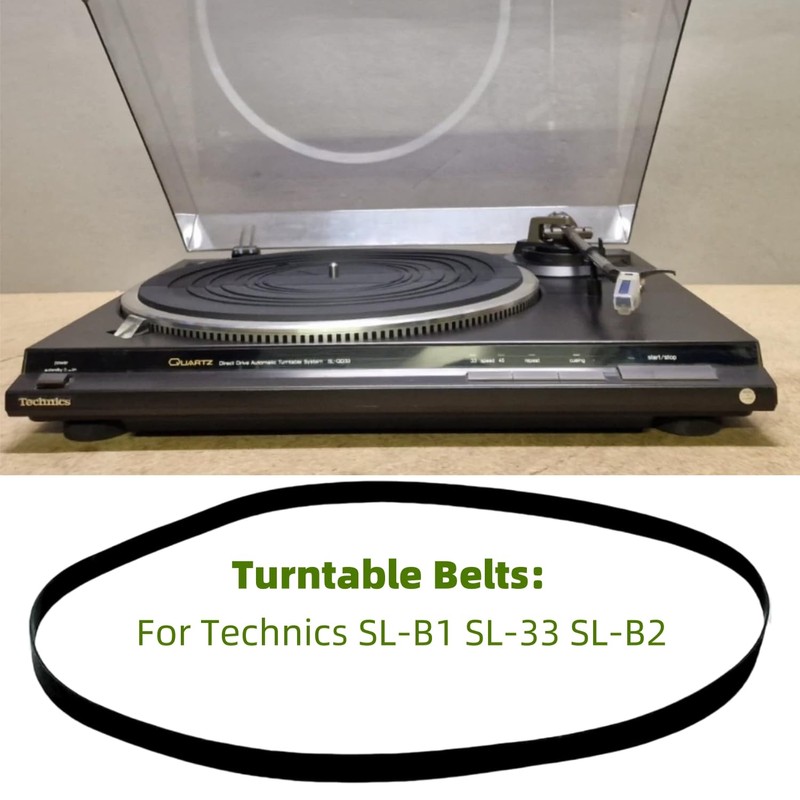 Sam&Johnny Turntable Belts Replacement for Technics SL-B1 SL-33 SL-B2 Record