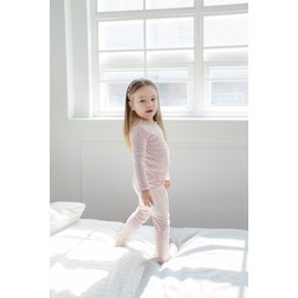 VAENAIT BABY Toddler Kids Boys Girls Flower 100% Cotton Sleepwear Pajamas Set Maybe PInk 2XL