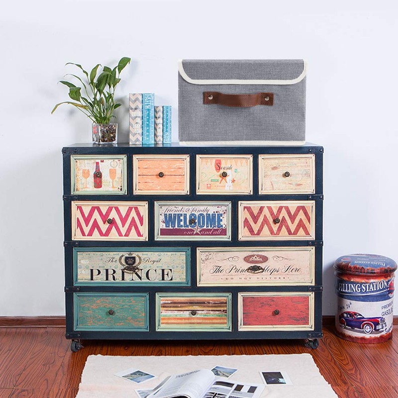 2Pack Storage Bins Boxes with Lids 10" x 8" x