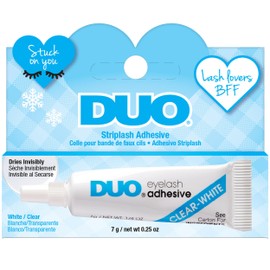 Duo Striplash Adhesive, Clear Lash Glue for Fake Lashes, Lash Clusters and Individual Lashes, 0.25 oz