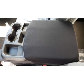 Car Console Covers Plus Made in USA Designed for Chevy Silverado 2019-2024 40/20/40 Jump Seat Models ONLY Neoprene Auto Armrest Center Console Cover Protector Black (C4C)
