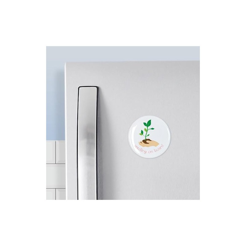 CafePress Seedling On Board Magnets 2.25" Round Magnet, Refrigerator Magnet