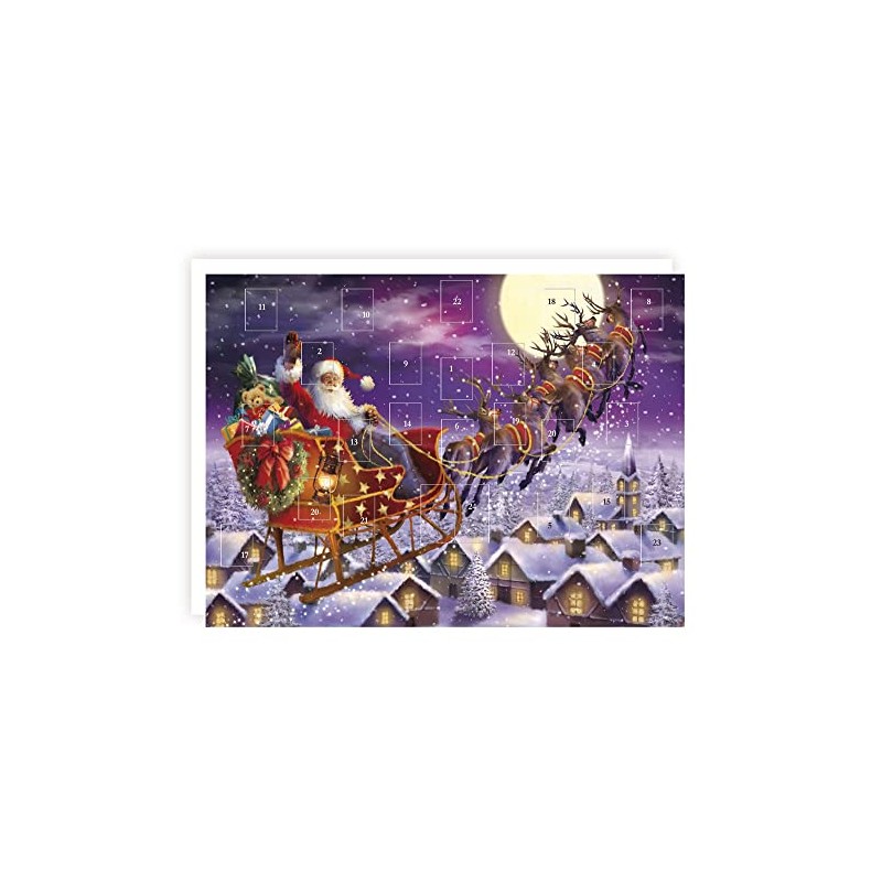 Tracks Traditional Santa's Sleigh Advent Calendar - 24 Doors Christmas