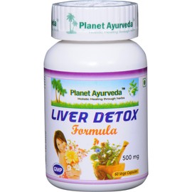 Planet Ayurveda Liver Detox Formula, 500mg Veg Capsules - 2 Bottles